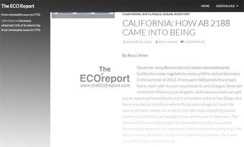 The ECO Report screenshot