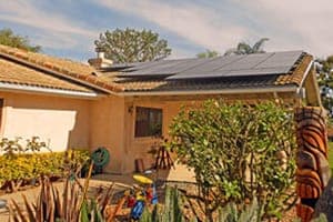 Photo of Jamul solar panel installation at the Simms residence