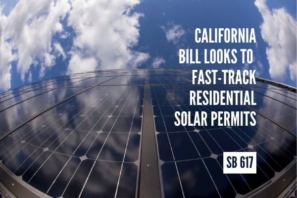 California Solar Permit Bill SB617 Article Graphic