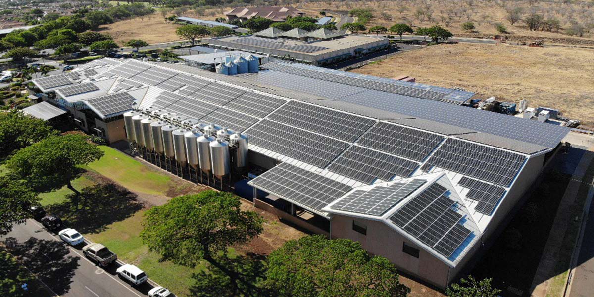 Solar Panels Atop Maui Brewing Company in Hawaii