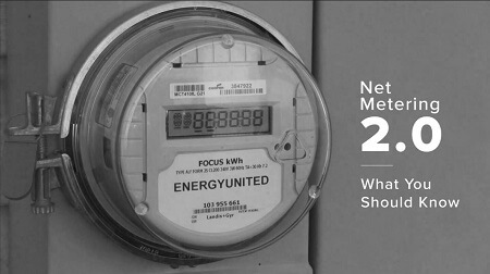Black and white photo of residential energy meter