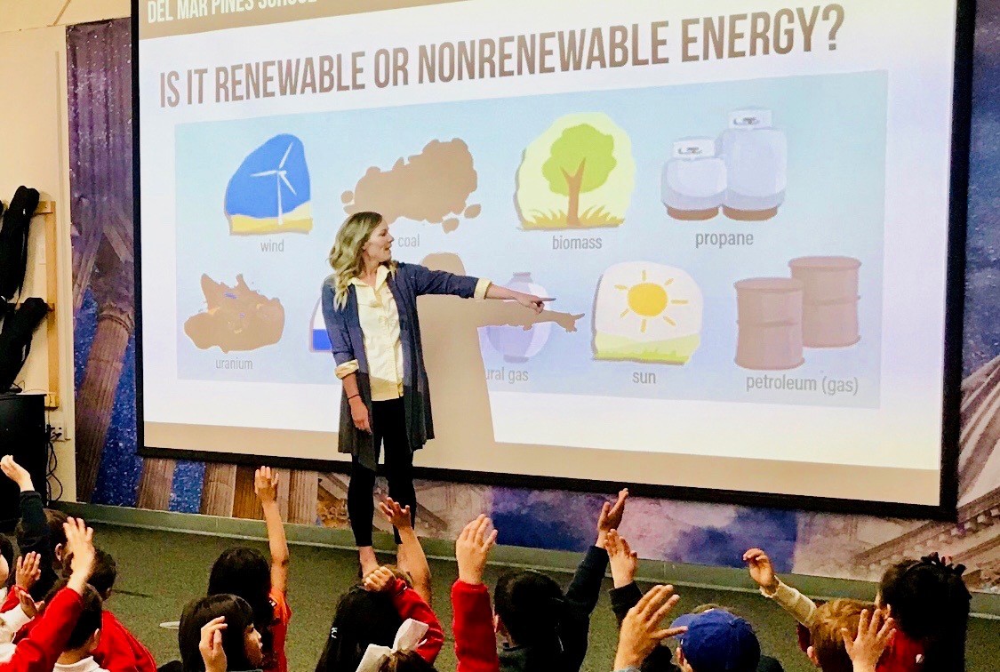 Picture of Sullivan Solar Power's educational solar seminar at a San Diego commercial solar installation at Del Mar Pines Elementary School