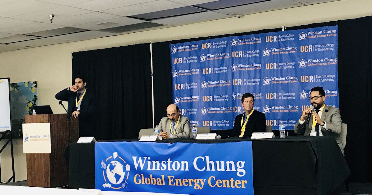 Image of panel at UC Riverside's solar energy storage conference.