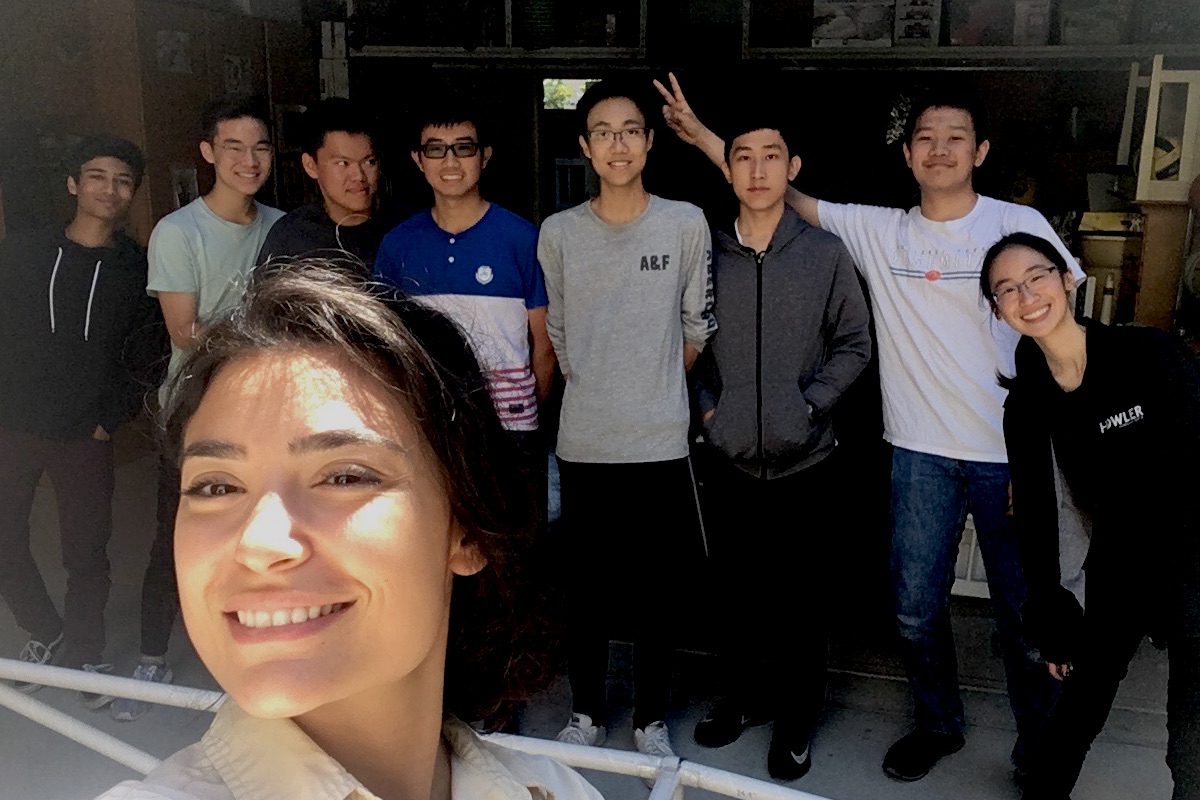 Image of the students of the Solar Car Challenge, Citron Solar Team from Northwood High School in Irvine with Sullivan Solar Power