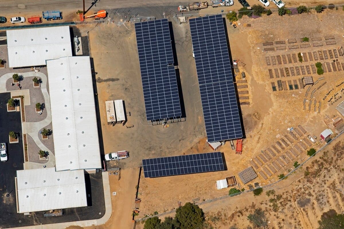 Photo of Ocean Knoll Elementary School solar panel installation by Sullivan Solar Power