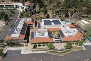 Photo of Mission Valley Church of Nazarene solar panel installation in San Diego
