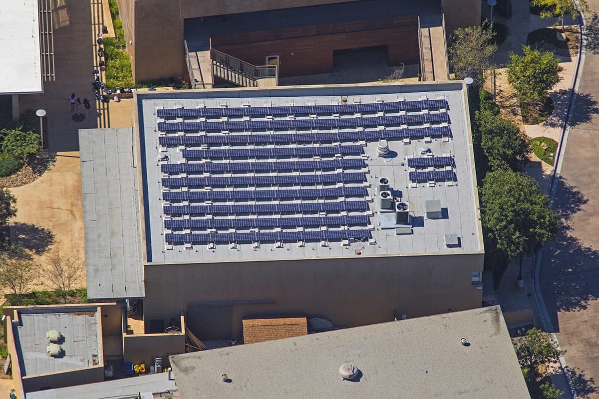 Photo of Kyocera solar panel installation by Sullivan Solar Power at Francis Parker School