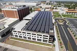 Photo of Long Beach City College solar panel installation in Long Beach