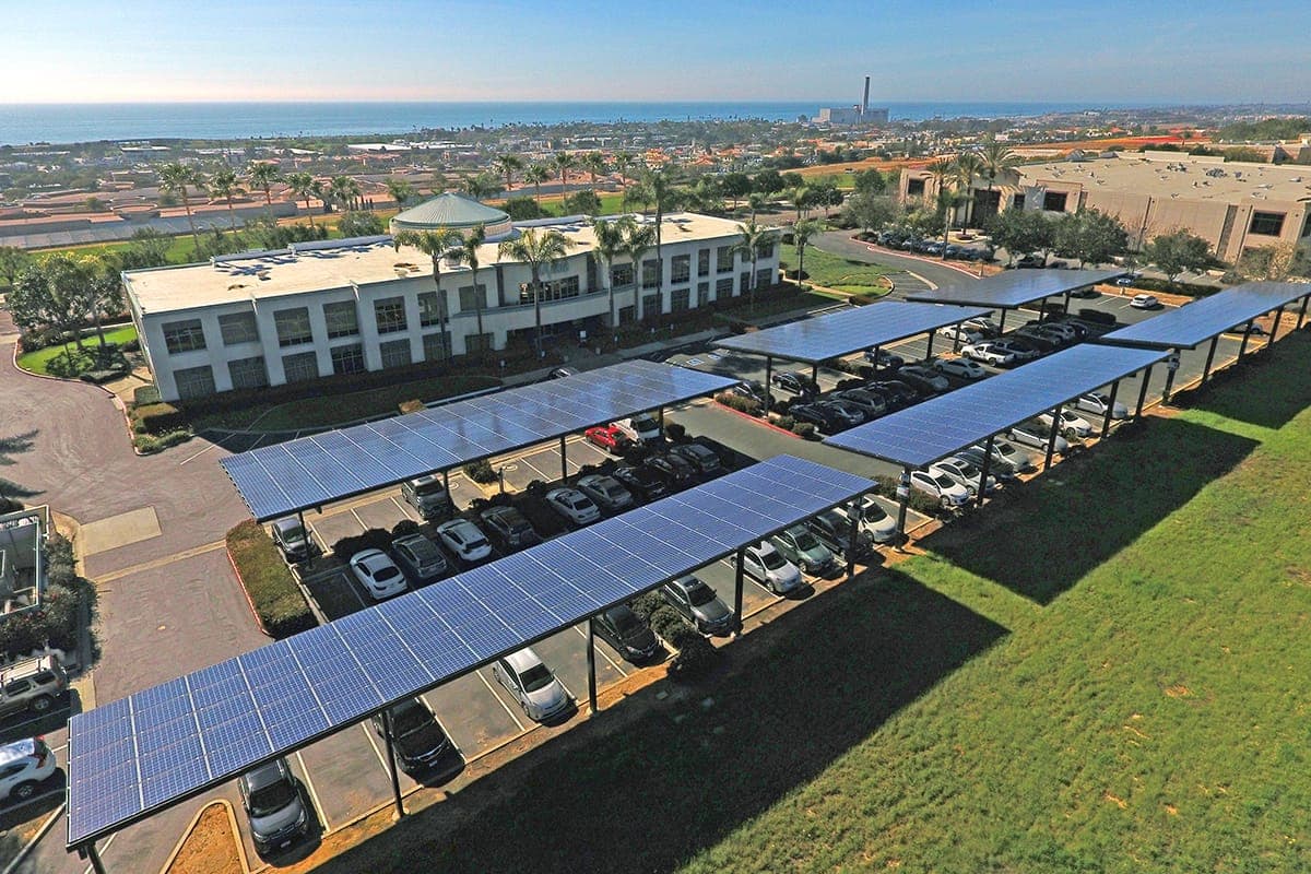 Photo of Carlsbad Kyocera solar panel installation by Sullivan Solar Power at the National Association of Music Merchants