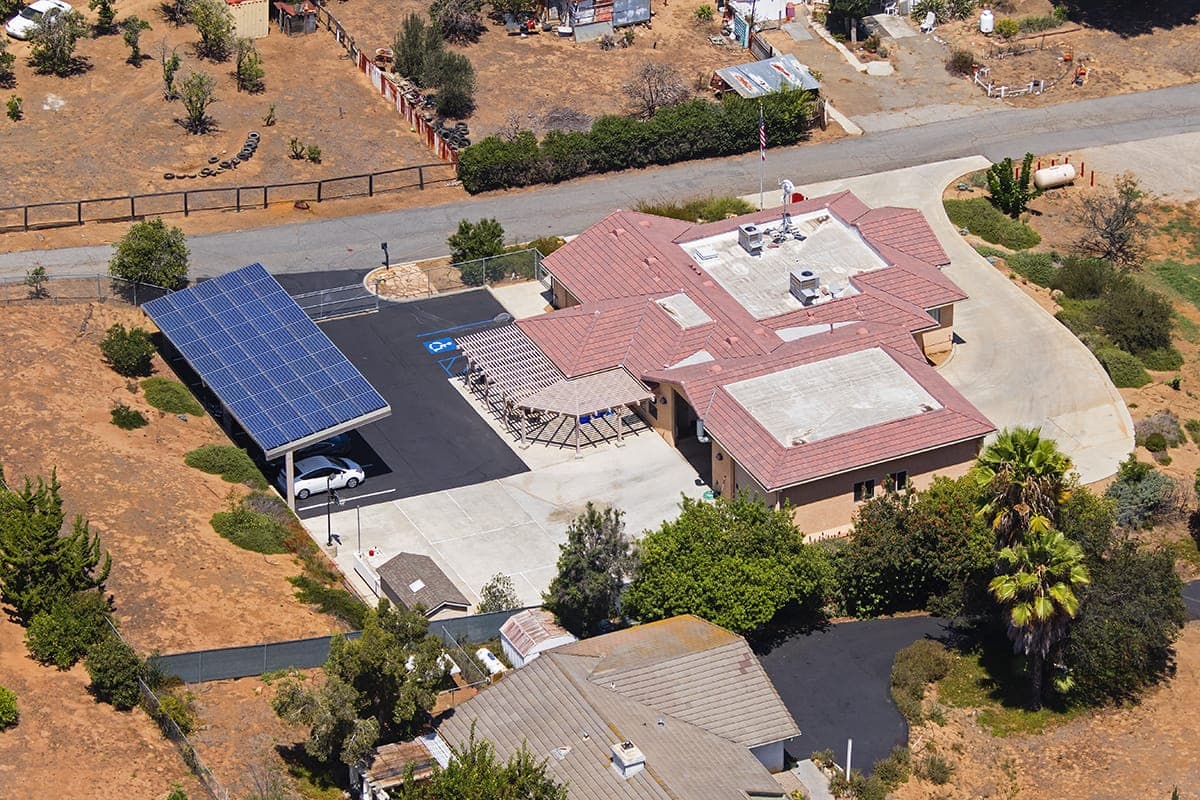 Photo of Fallbrook solar panel installation by Sullivan Solar Power at North County Fire Protection District Station Three