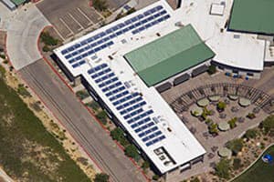 Photo of Pacific Ridge School solar panel installation in San Diego