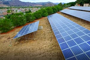 Photo of Fallbrook solar panel installation at the Del Rey Avocado facility by Sullivan Solar Power