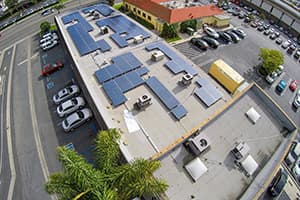 Photo of Santa Ana Kyocera solar panel installation at South Coast Pediatrics