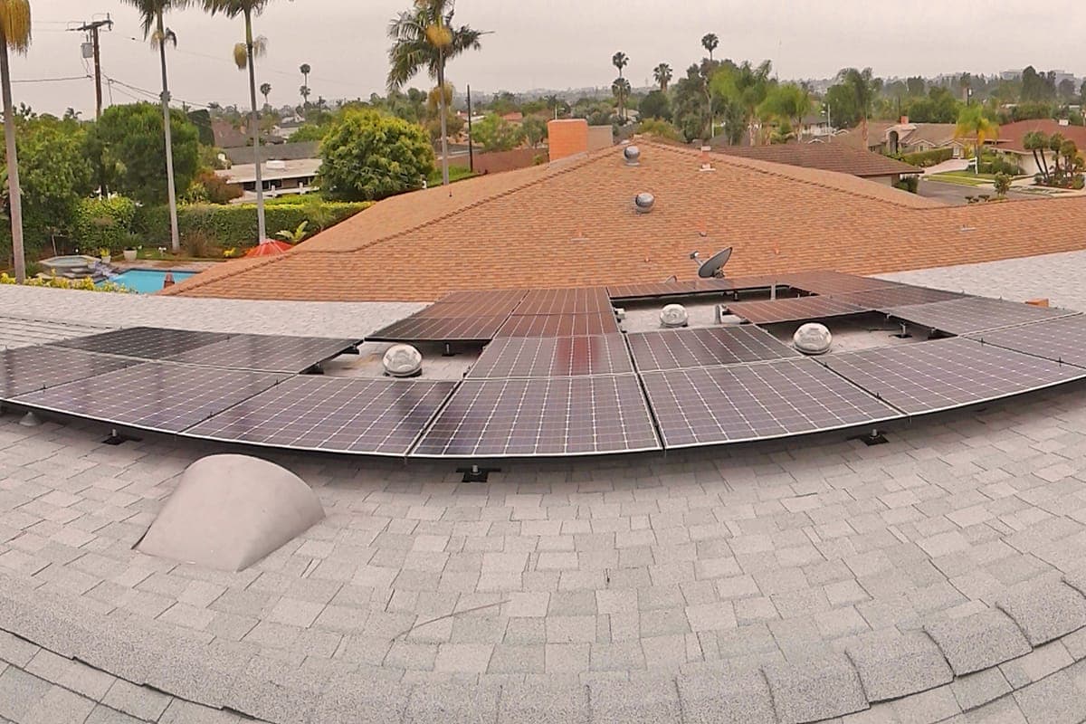 Photo of Los Angeles Panasonic solar panel installation at the Gazzuolo residence