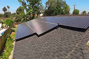 Photo of Los Angeles Panasonic solar panel installation at the Le Blanc residence