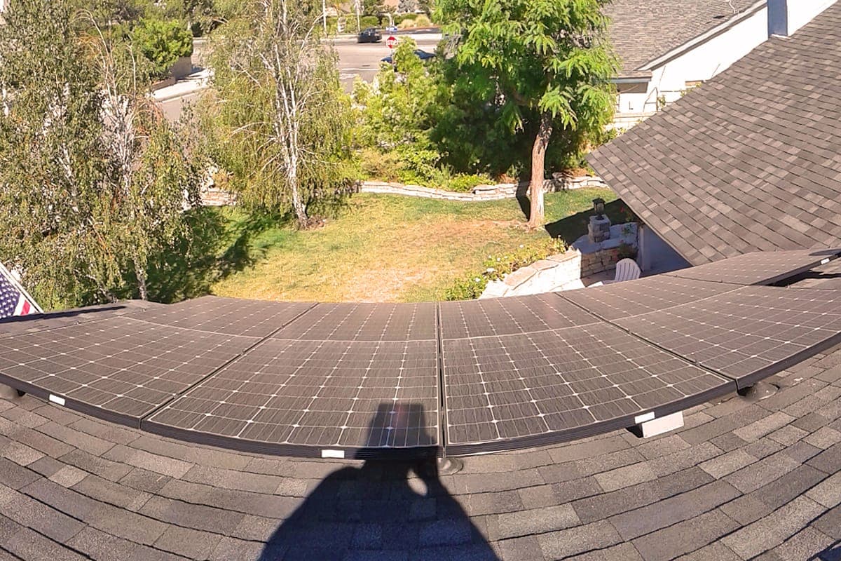 Photo of Santa Clarita LG solar panel installation at the Pontrelli residence