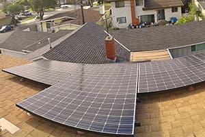 Photo of Torrance LG solar panel installation at the Wang residence