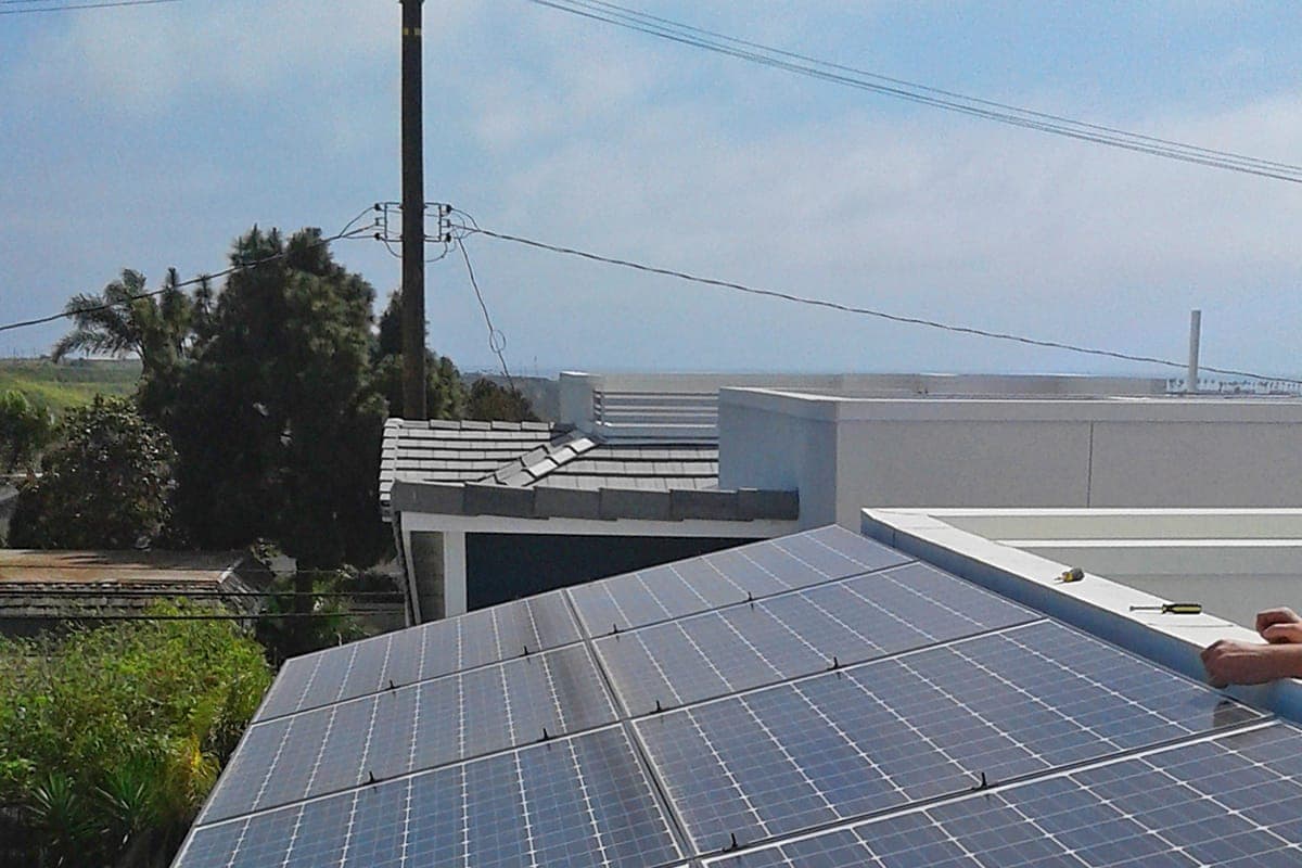 Photo of Costa Mesa Panasonic solar panel installation at the Nacouzi residence