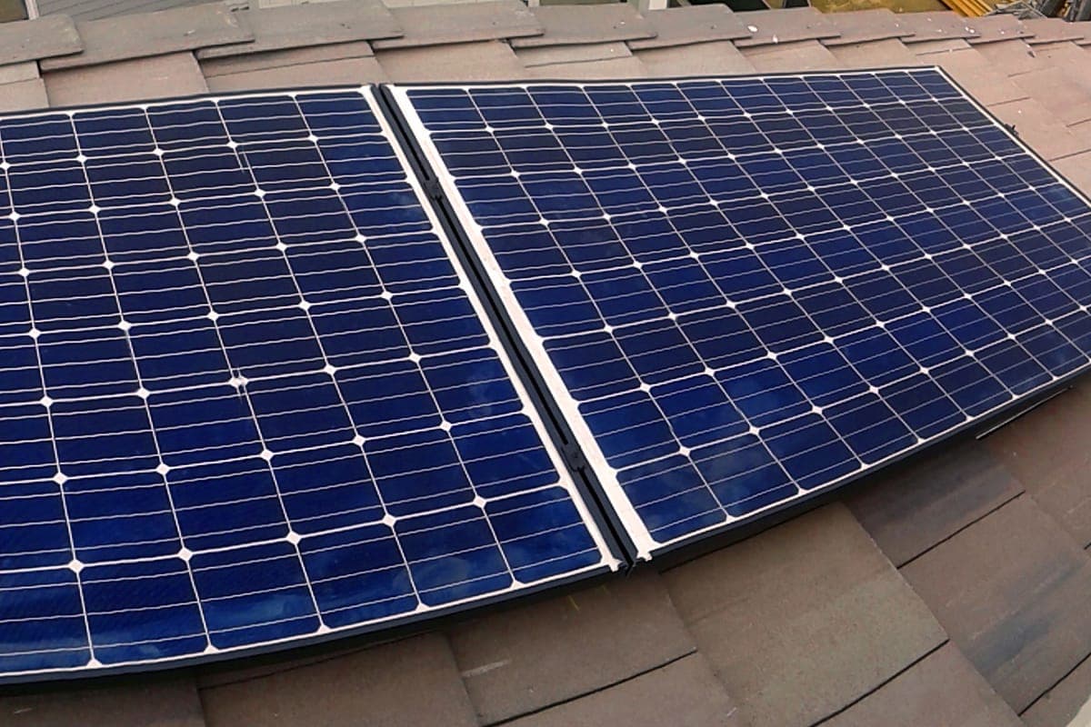 Photo of Costa Mesa Panasonic solar panel installation at the Wright residence