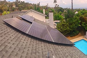 Photo of Dana Point Panasonic solar panel installation at the Russell residence