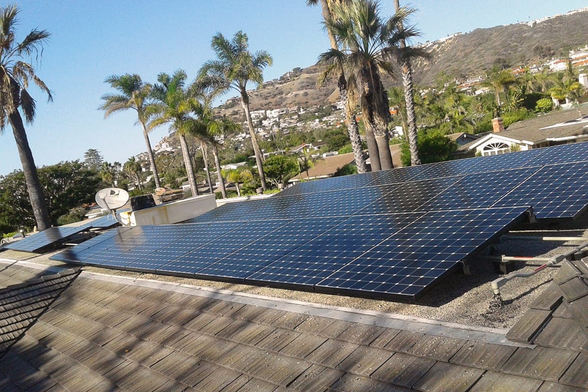 Photo of Dana Point SunPower solar panel installation at the Van Mourick residence