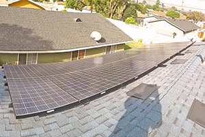 Photo of Huntington Beach solar panel installation at the Muldorf residence
