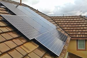 Photo of Irvine Panasonic solar panel installation at the Mead residence