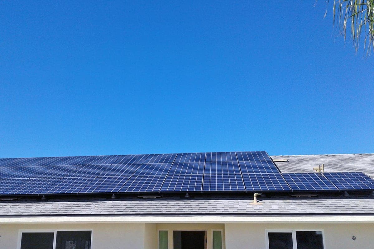 Photo of Irvine Sunpower solar panel installation at the Padden residence