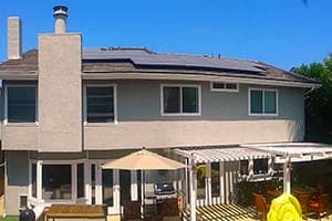 Photo of Irvine Panasonic solar panel installation at the Witt residence