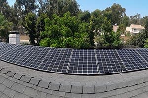 Photo of Lake Forest LG solar panel installation at the Acosta residence