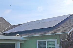 Photo of Los Alamitos LG solar panel installation at the Paulson residence