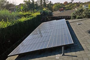 Photo of Newport Beach Kyocera solar panel installation at the Shepherd residence