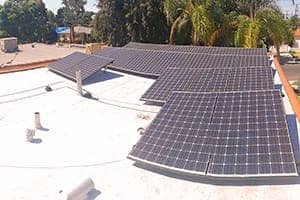 Photo of Long Beach Panasonic solar panel installation at the Roberts residence