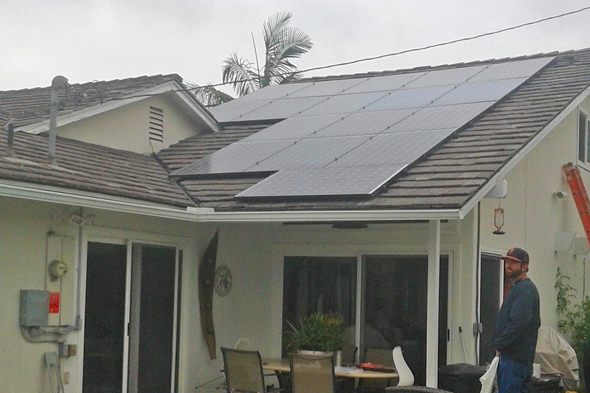 Photo of Los Alamitos Panasonic solar panel installation at the Samuelson residence