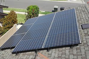 Photo of Anaheim Panasonic solar panel installation at the Bailey residence