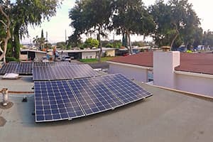Photo of Fullerton LG solar panel installation at the Haugen residence