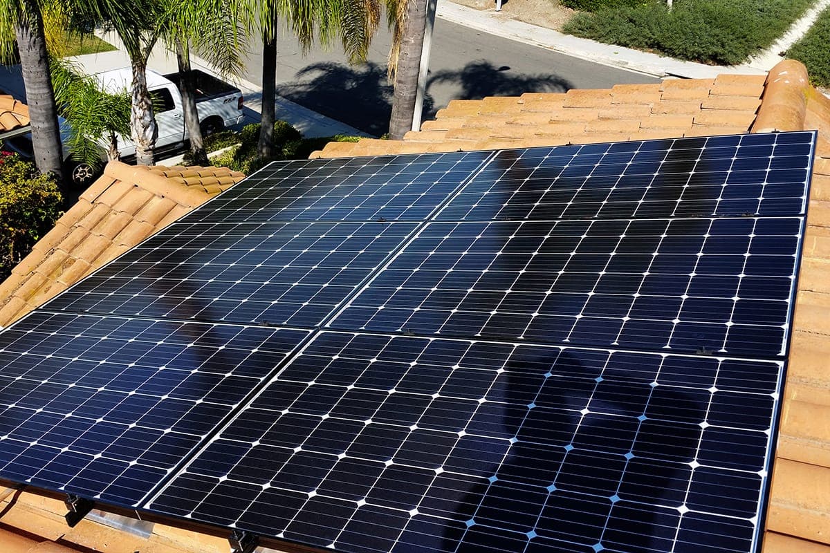 Photo of Rancho Santa Margarita LG solar panel installation at the Howard residence
