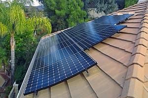 Photo of Trabuco Canyon SunPower solar panel installation at the Lewey residence
