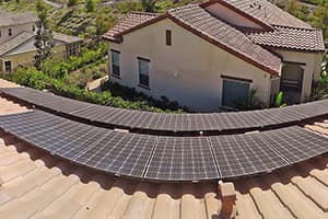 Photo of Ladera Ranch LG solar panel installation at the Russell residence