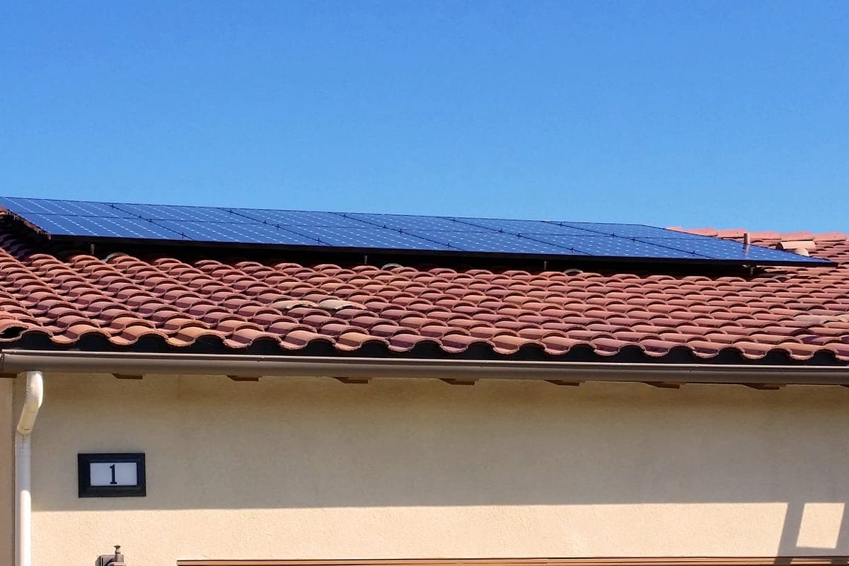 Photo of Rancho Mission Viejo LG solar panel installation at the Sanchez residence