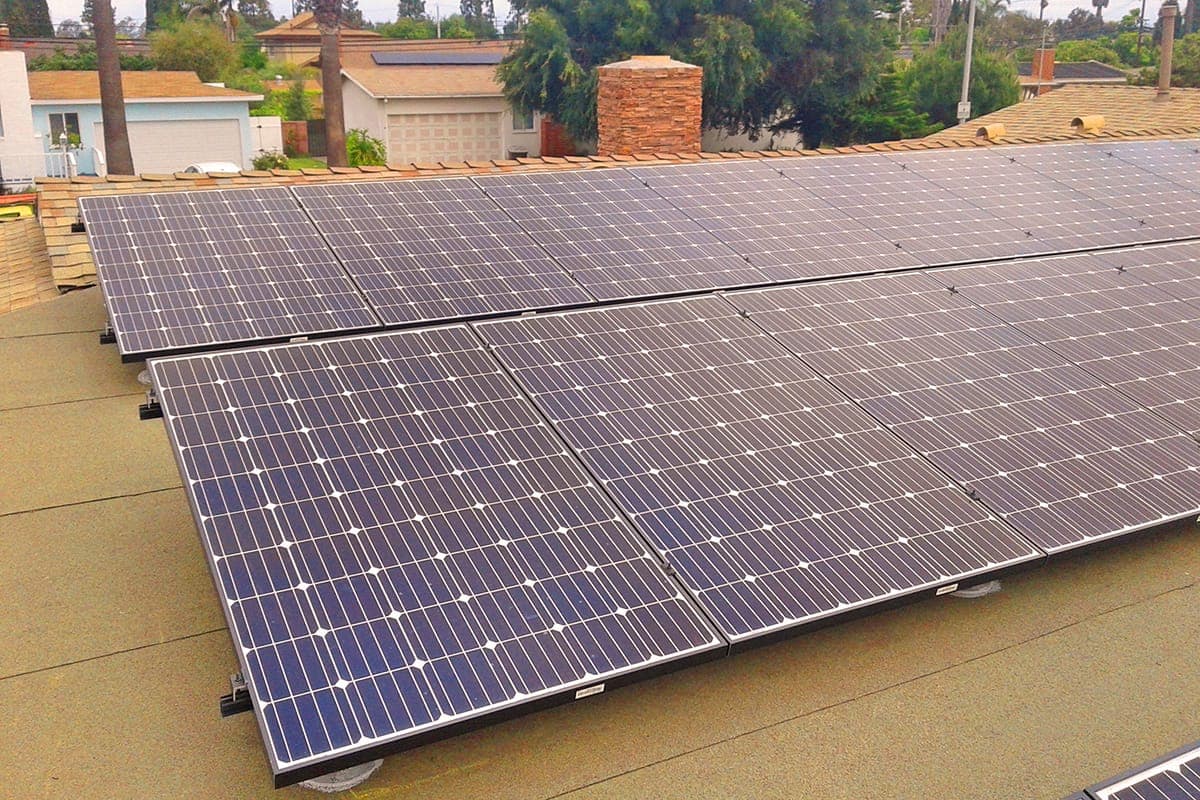 Photo of Garden Grove LG solar panel installation at the Ha residence
