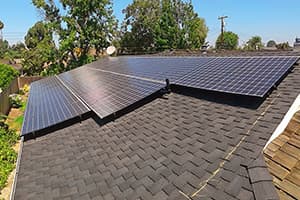Photo of Santa Ana Panasonic solar panel installation at the Watts residence