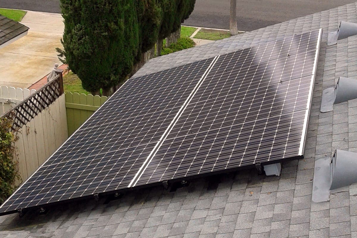 Photo of Tustin Panasonic solar panel installation at the Wilkening residence