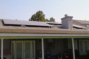 Photo of Fontana SunPower solar panel installation at the Gilliatt residence