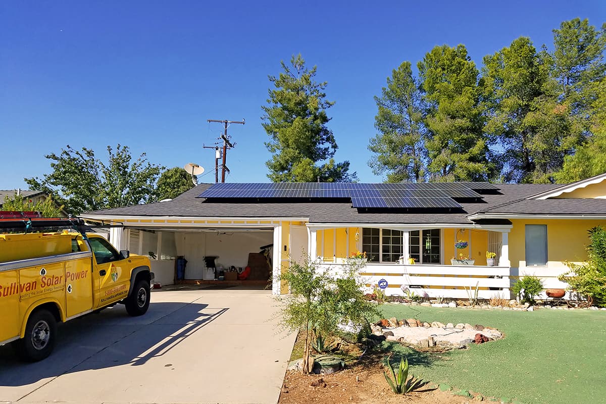 Photo of Sun City Panasonic solar panel installation at the Haase residence