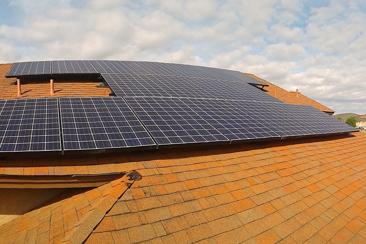 Photo of Menifee Kyocera solar panel installation at the Lockhart residence