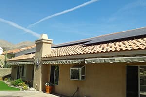 Photo of Palm Desert Panasonic solar panel installation at the Garcia residence