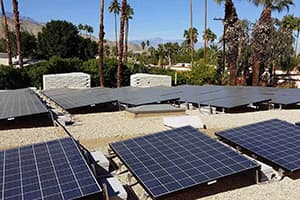 Photo of the Palm Desert solar power installation at the Nichols residence