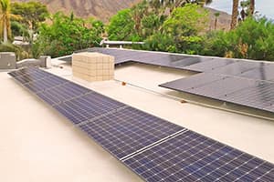 Photo of Palm Desert Panasonic solar panel installation at the Sherwood residence