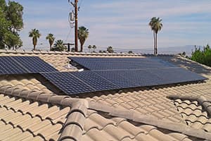 Photo of Palm Desert SunPower solar panel installation at the Steffensmeier residence